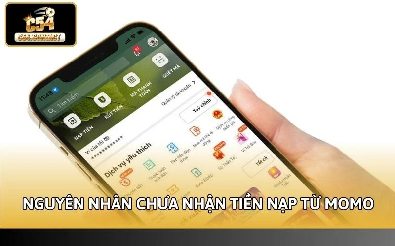 Nguyên nhân chưa nhận được tiền nạp từ Momo